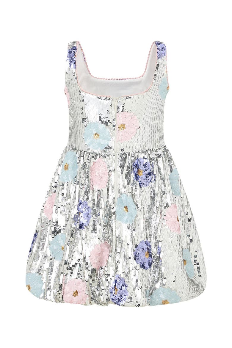 Aria Sequin Mini Dress, Alternate, color, Silver