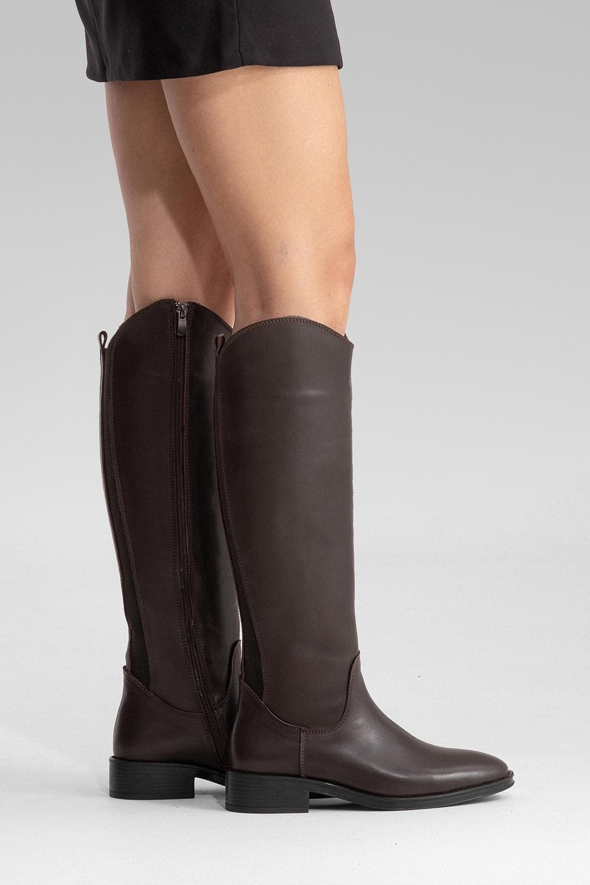 Forever & Always Shoes Ruiz Leather Knee High Boot, Alternate, color, Brown