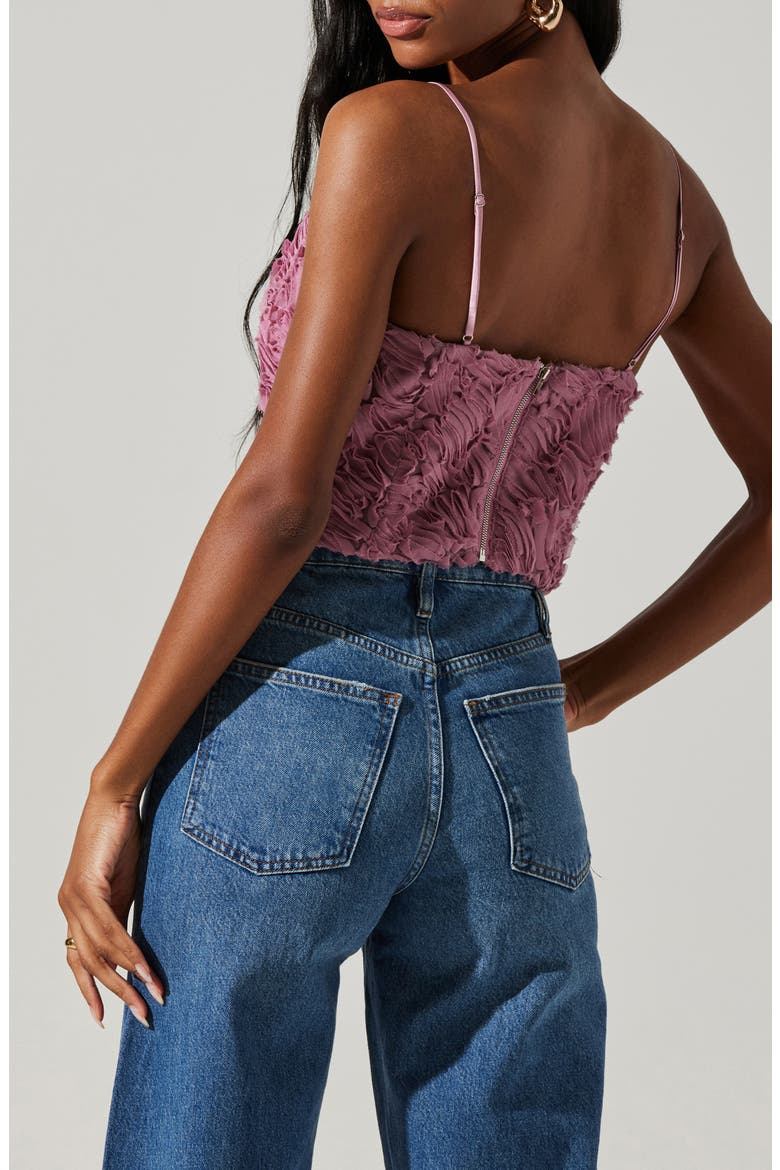 Kalinda Textured Crop Camisole, Alternate, color, MAUVE
