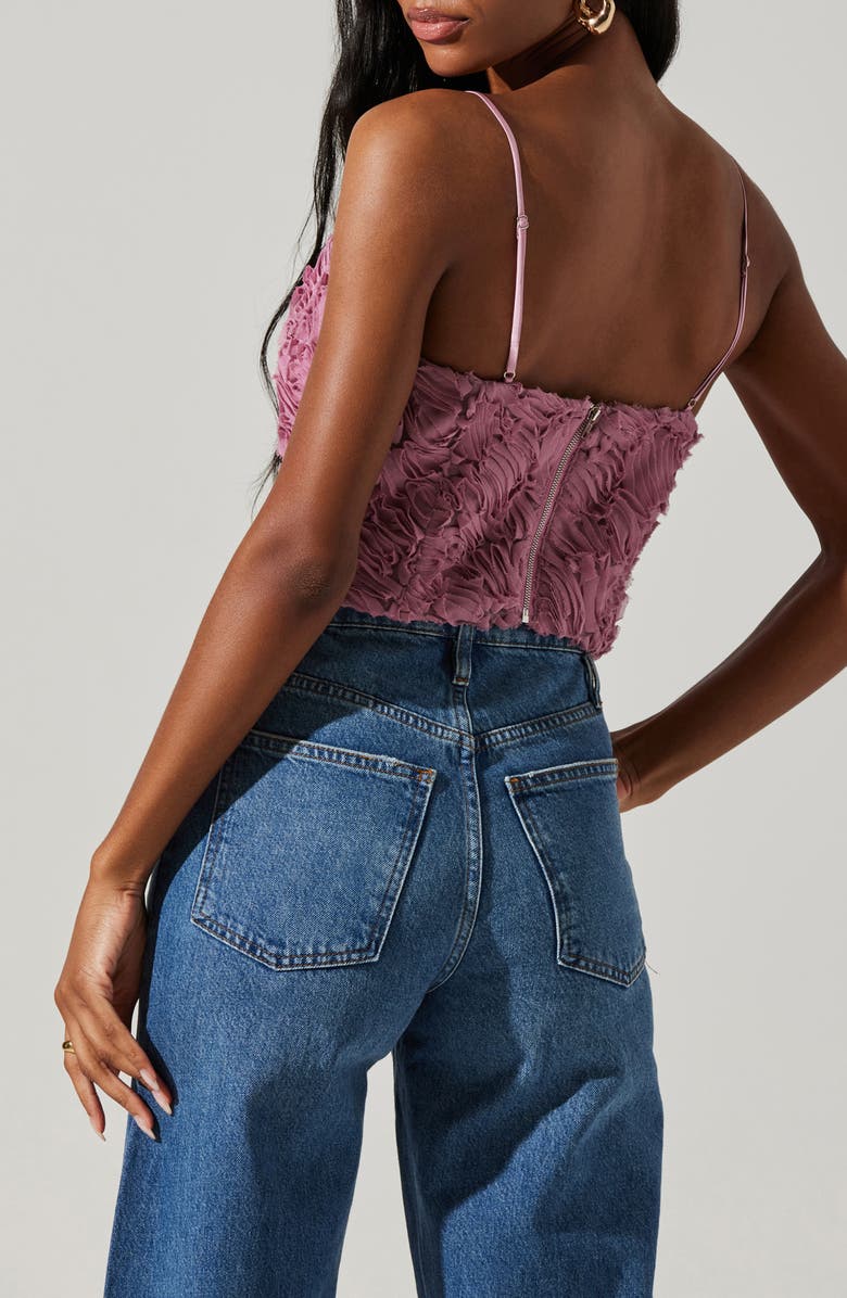 ASTR the Label Kalinda Textured Crop Camisole, Alternate, color, Mauve