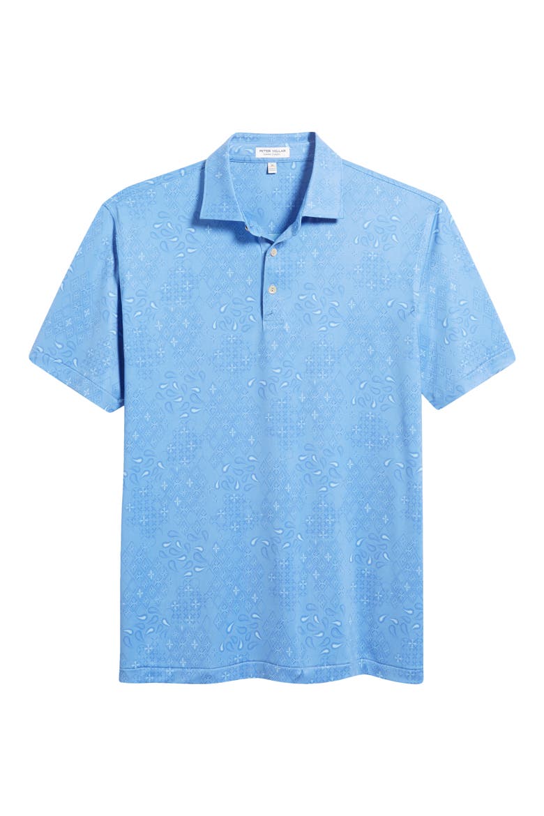 Geometric Paisley Performance Golf Polo, Alternate, color, BONNET