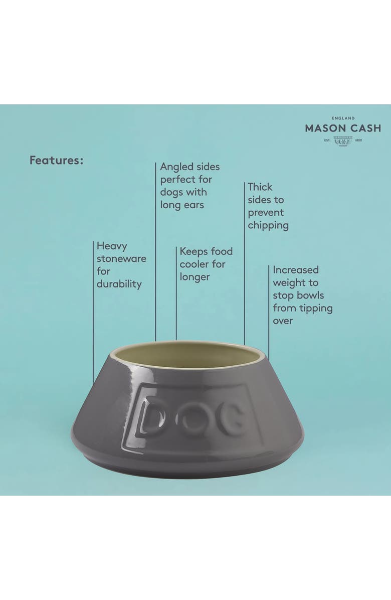 MASON CASH Non Tip Dog Bowl,  8.3 Inch, 54oz, Food & Water Angled Dish, Alternate, color, 