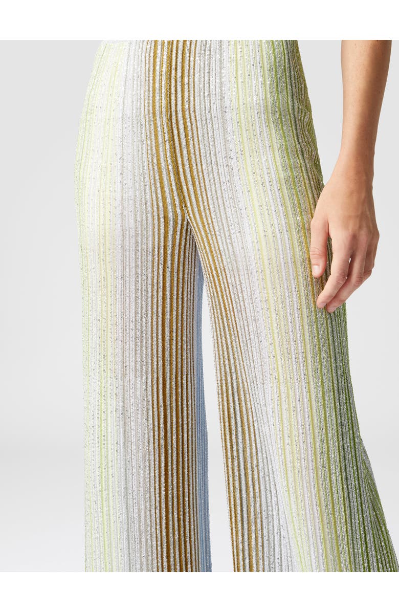 Missoni Partialized Striped Palazzo Trousers With Sequins, Alternate, color, Multicoloured