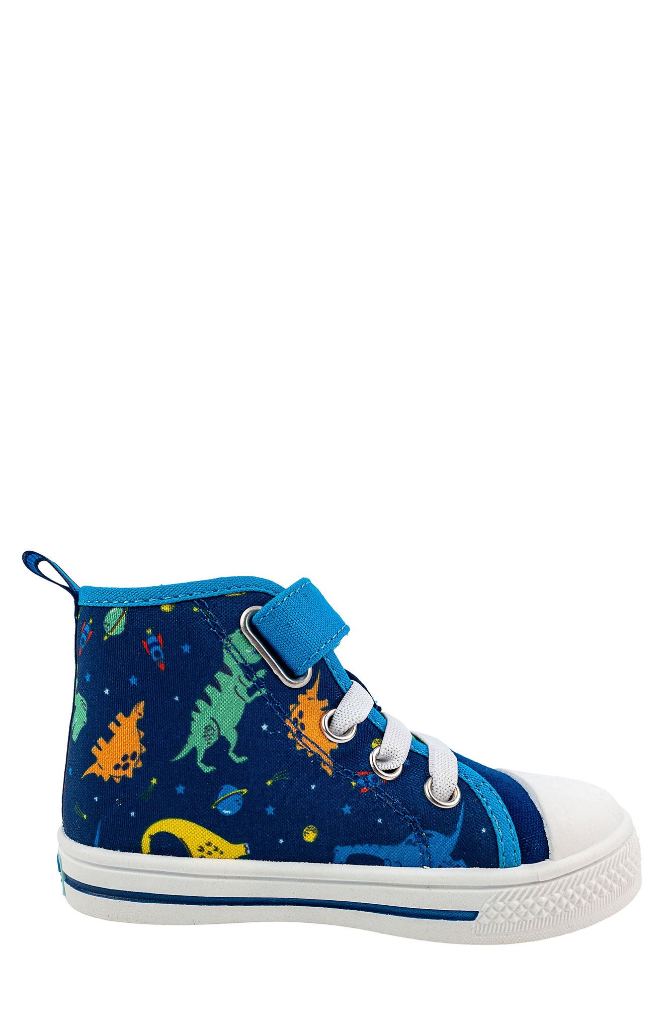 RAINBOW DAZE Dinosaur Hi Top Athletic Shoes, Alternate, color, Blue
