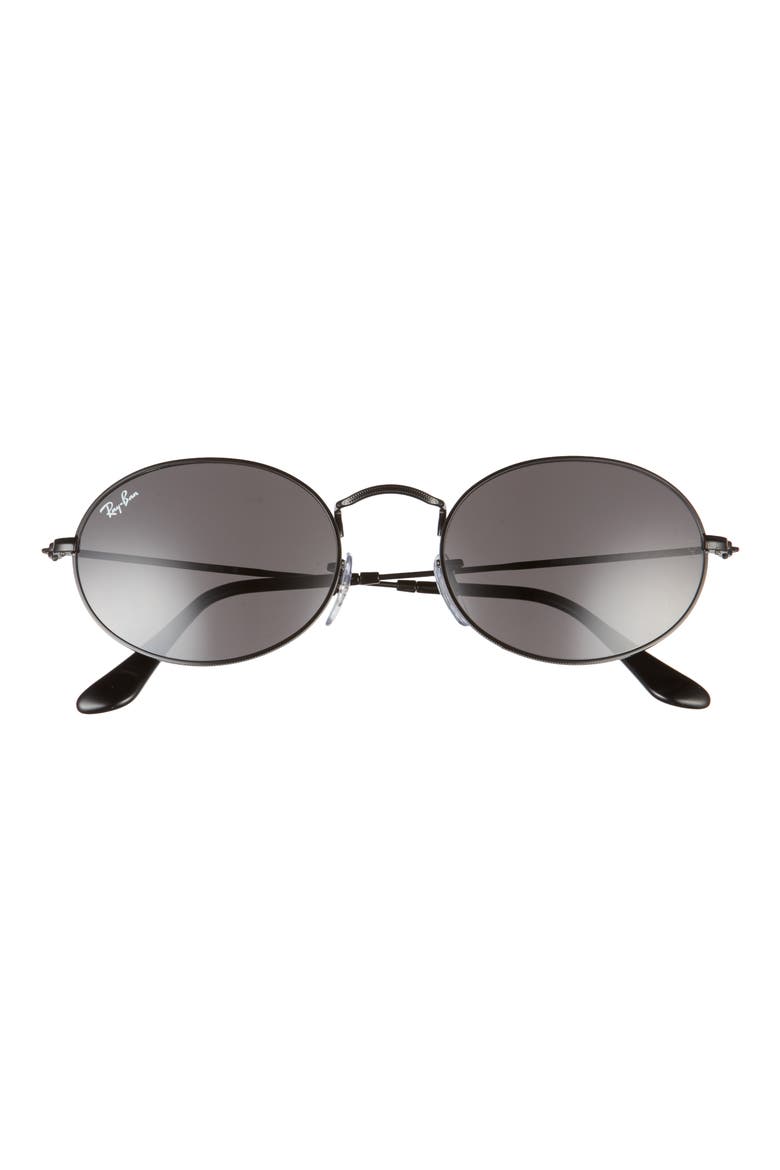 54mm Round Sunglasses, Main, color, TRANSPARENT GREY/ DARK BLUE