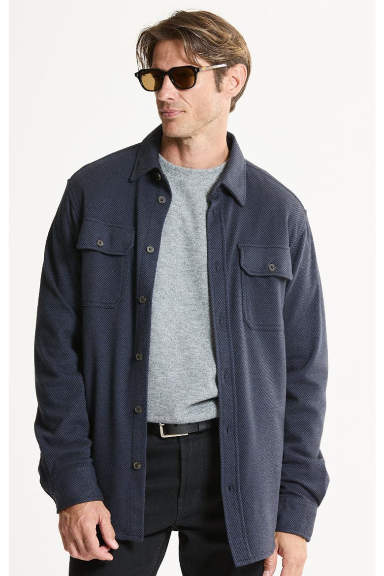 Stretch Twill Utility Overshirt, Main, color, NAVY
