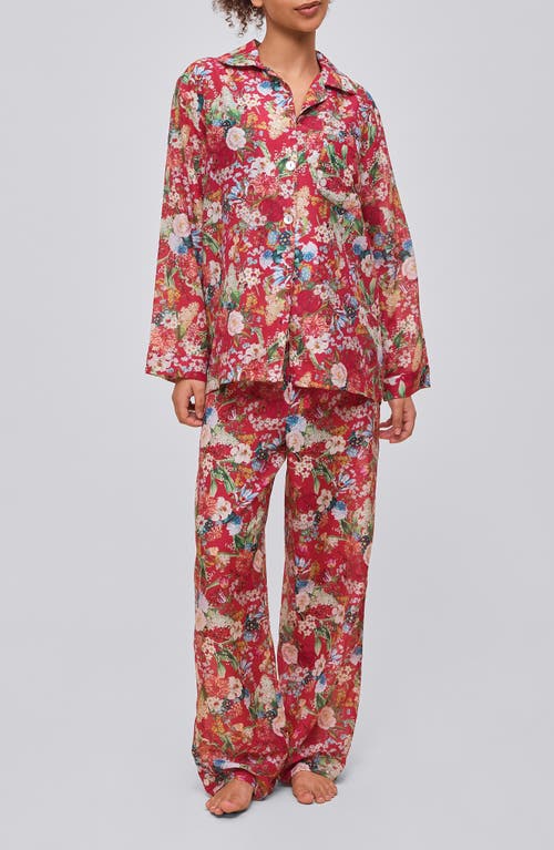 Papinelle Holly Cotton Voile Pajamas In Red