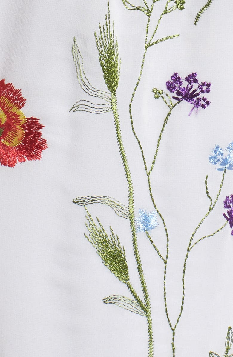 Chelsea28 Sheer Embroidered Midi Dress, Alternate, color, 