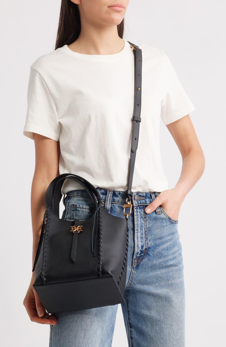 Sam Edelman Sylvia Mini Leather Crossbody Bag, Alternate, color, Sage