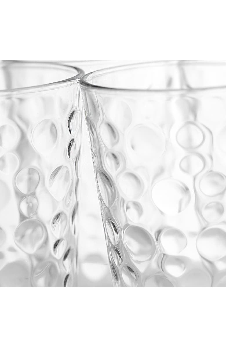 Gibson Home Great Foundations 4 Piece 16 oz. Tumbler Set in Bubble Pattern, Alternate, color, Clear