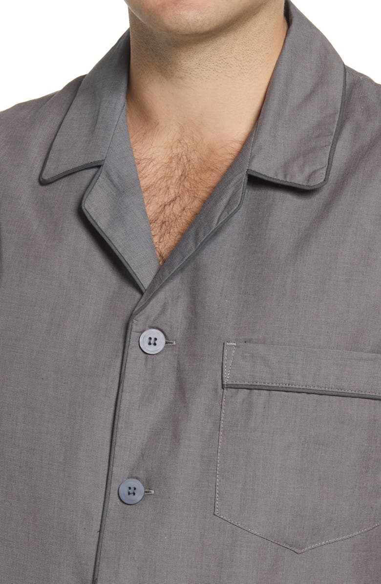 Majestic International Woven Cotton Pajamas, Alternate, color, Charcoal