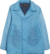 BEAMS P-Coat Pigment Dyed Nylon Double Breasted Jacket