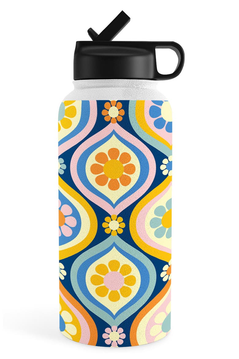 Jenean Morrison Ogee Floral 32 oz. Stainless Steel Water Bottle, Main, color, MULTI