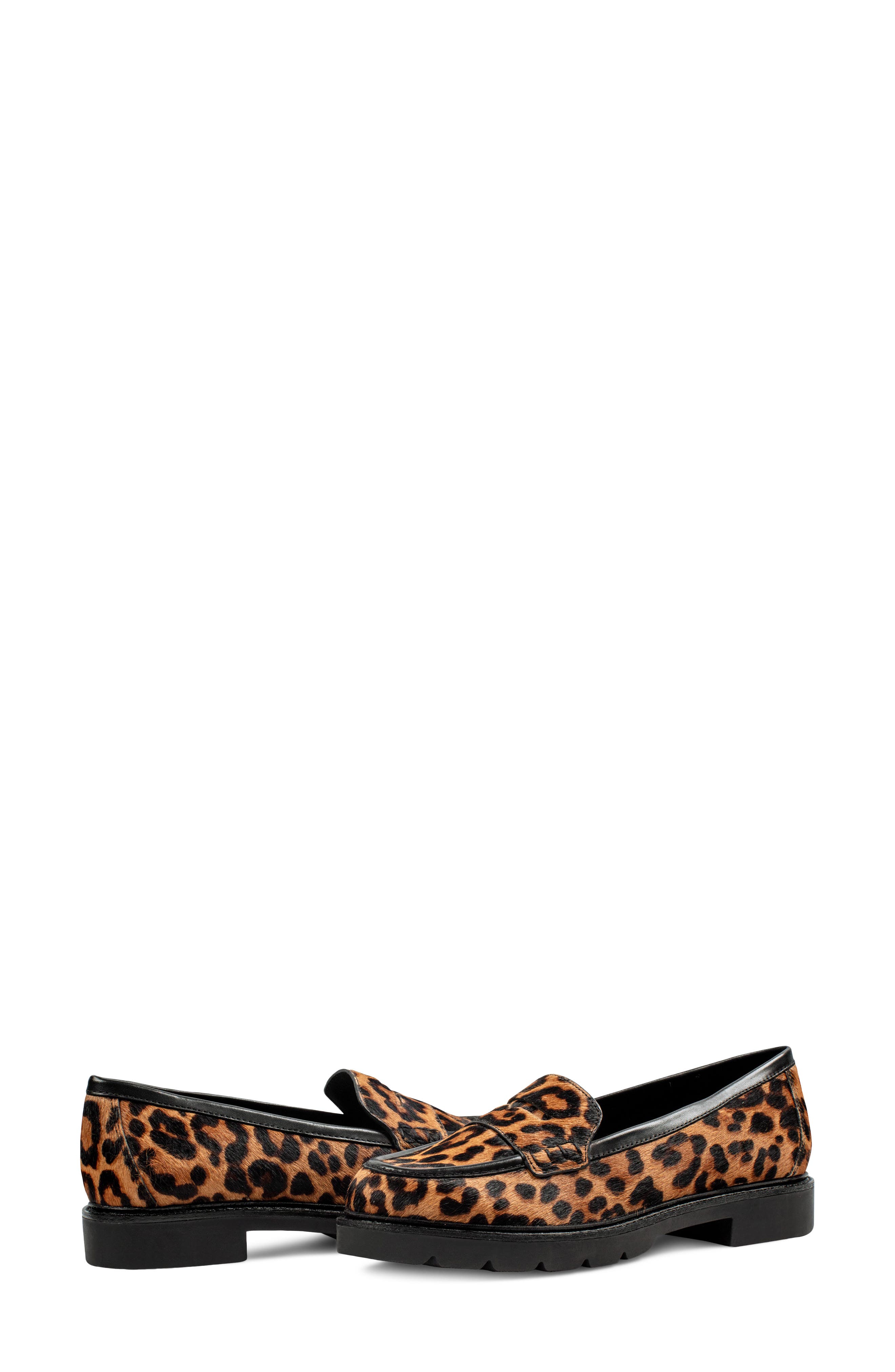 Rockport Genuine Calf Hair Penny Loafer - Wide Widths Available, Alternate, color, Dark Natural Print Calf Hair