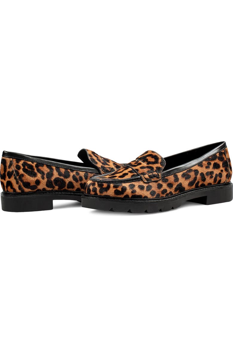 Rockport Genuine Calf Hair Penny Loafer - Wide Widths Available, Alternate, color, Dark Natural Print Calf Hair