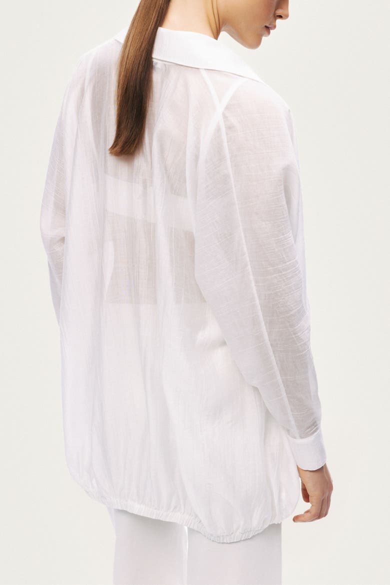Tie-Detail Shirt, Alternate, color, Ivory