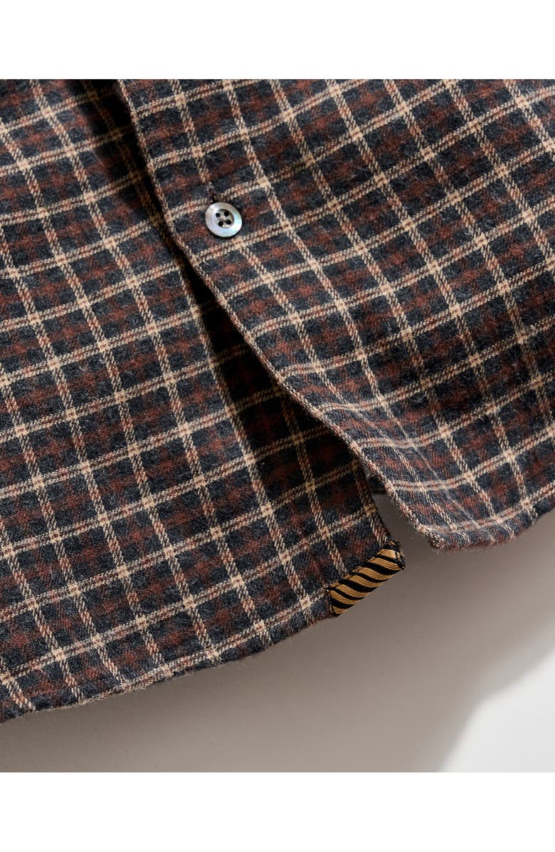 Billy Reid Cedar Bold Plaid Brushed Button-Up Shirt, Alternate, color, Asphalt Multi