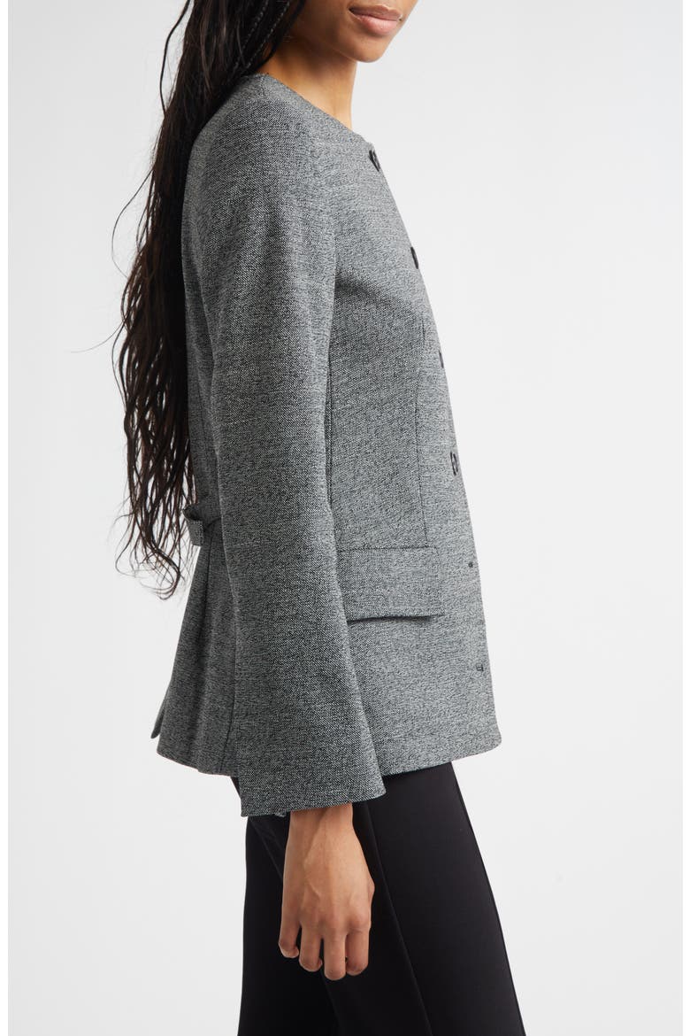 Annemarie Stretch Wool Mélange Jacket, Alternate, color, DARK GREY MELANGE