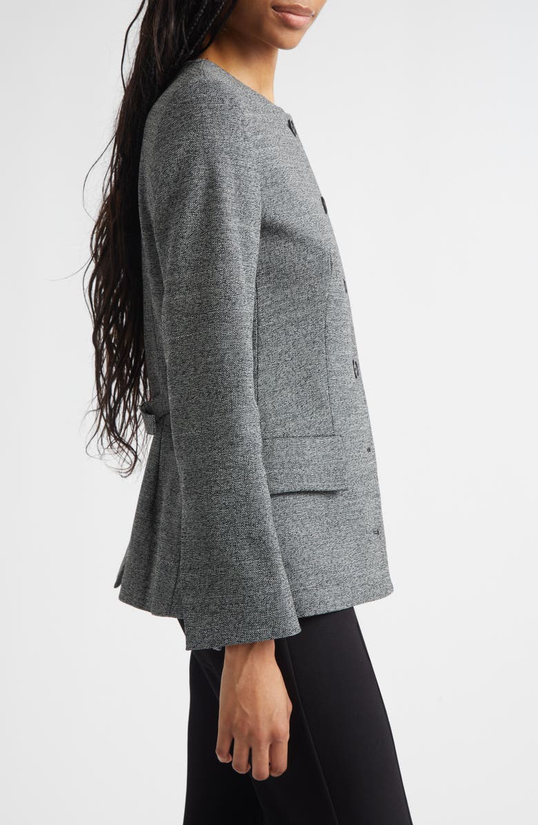Proenza Schouler Annemarie Stretch Wool Mélange Jacket, Alternate, color, Dark Grey Melange