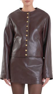 English Factory Faux Leather Jacket