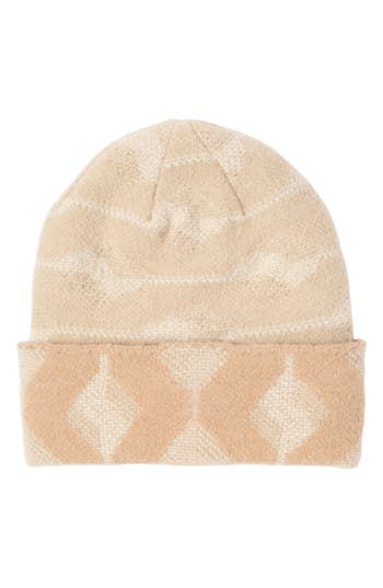 San Diego Hat Print Knit Cuffed Beanie In Neutral