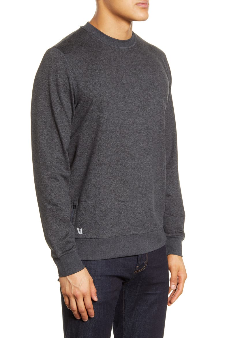 Ponto Performance Crew Pullover, Alternate, color, CHARCOAL HEATHER
