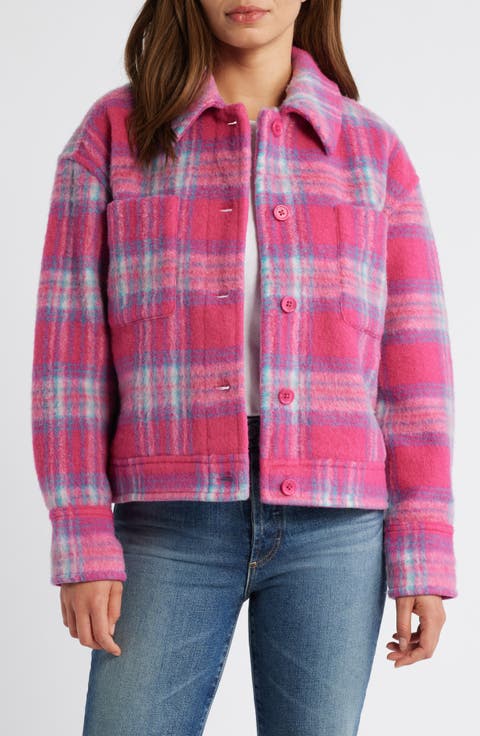 Plaid Crop Shacket