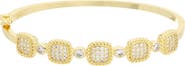Juvell Cubic Zirconia Hinged Bangle Bracelet