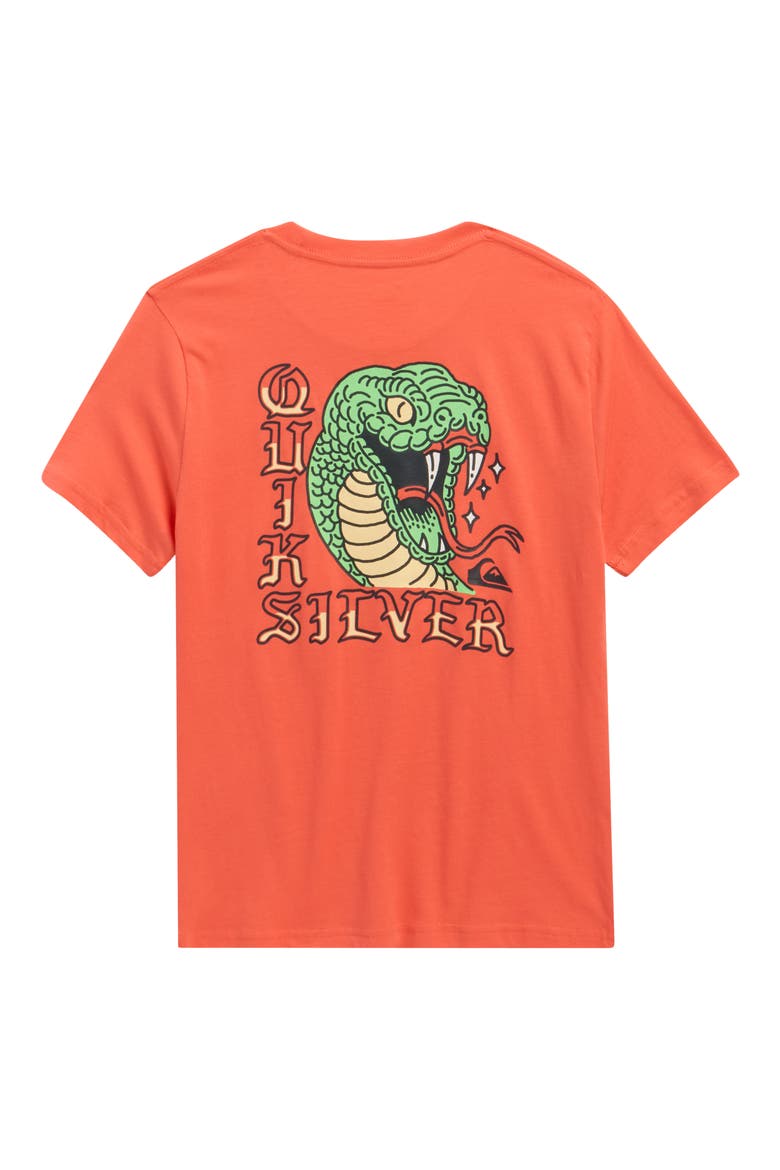 Kids' Snake Head Cotton Graphic T-Shirt, Alternate, color, HOT CORAL