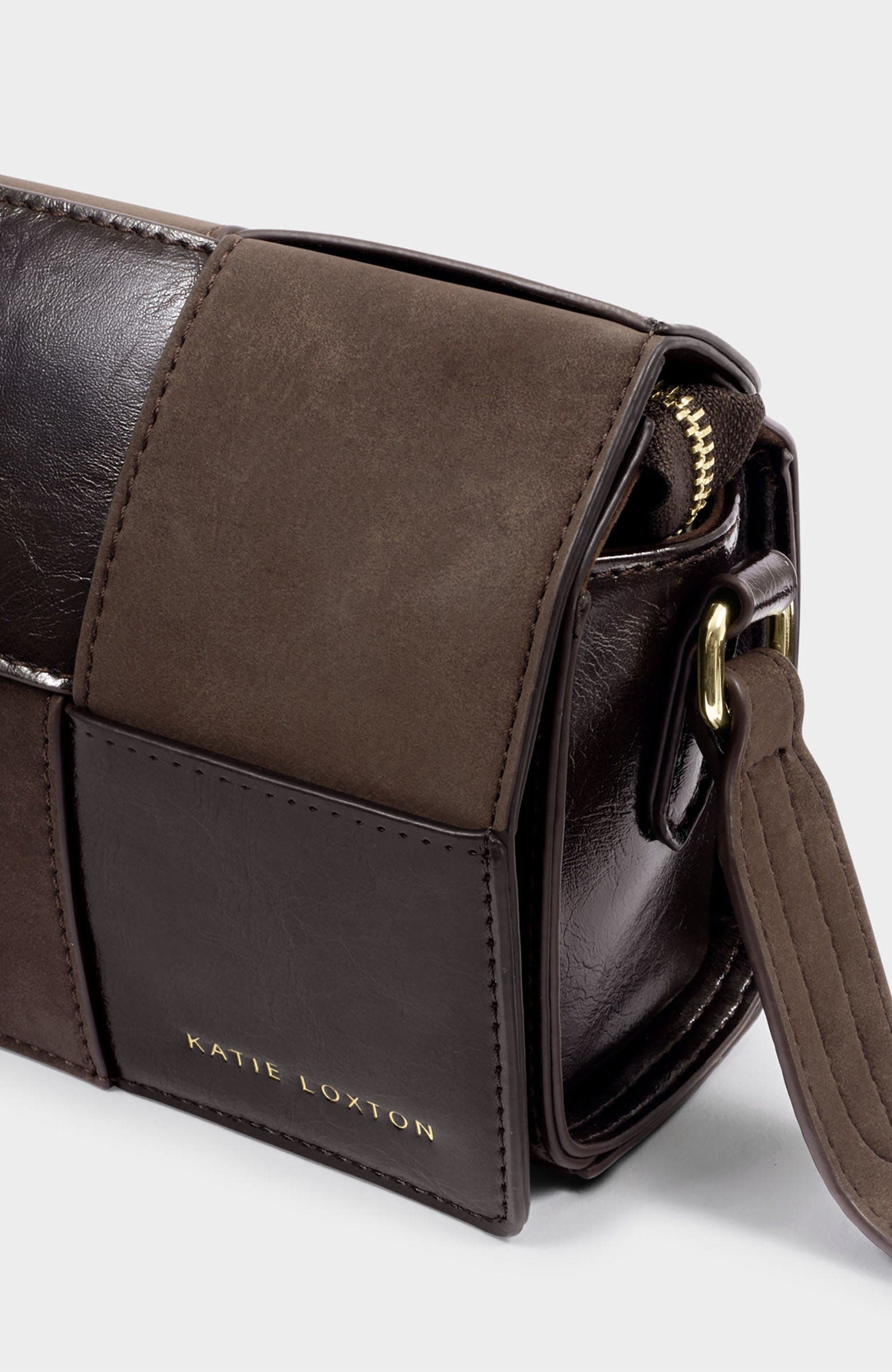 Taya Crossbody Bag, Alternate, color, Bitter Chocolate Suedette