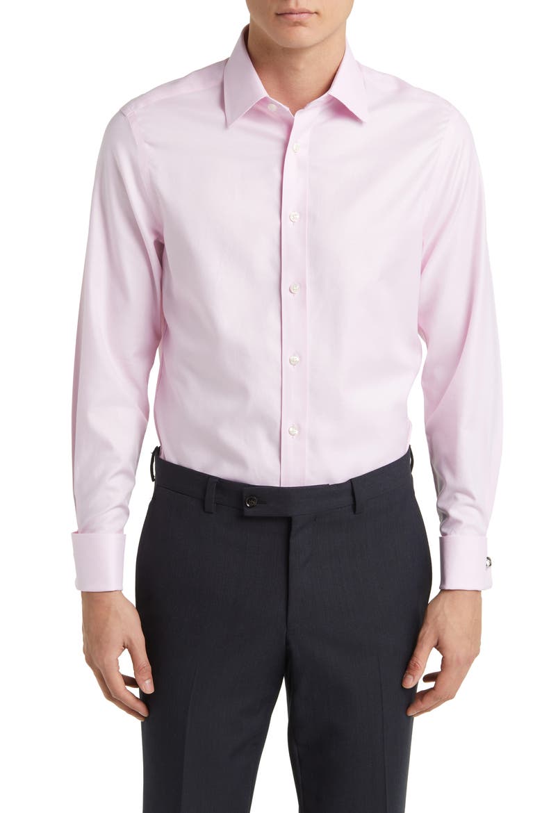Non-Iron Twill Shirt, Main, color, PINK