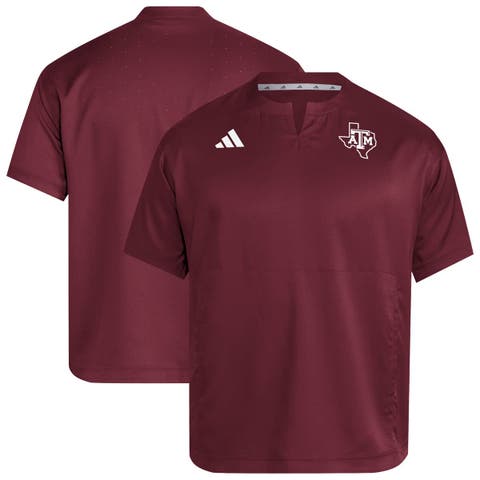 Men's adidas  Maroon Texas A&M Aggies Dugout Coaches Adizero Notch Neck Pullover Top