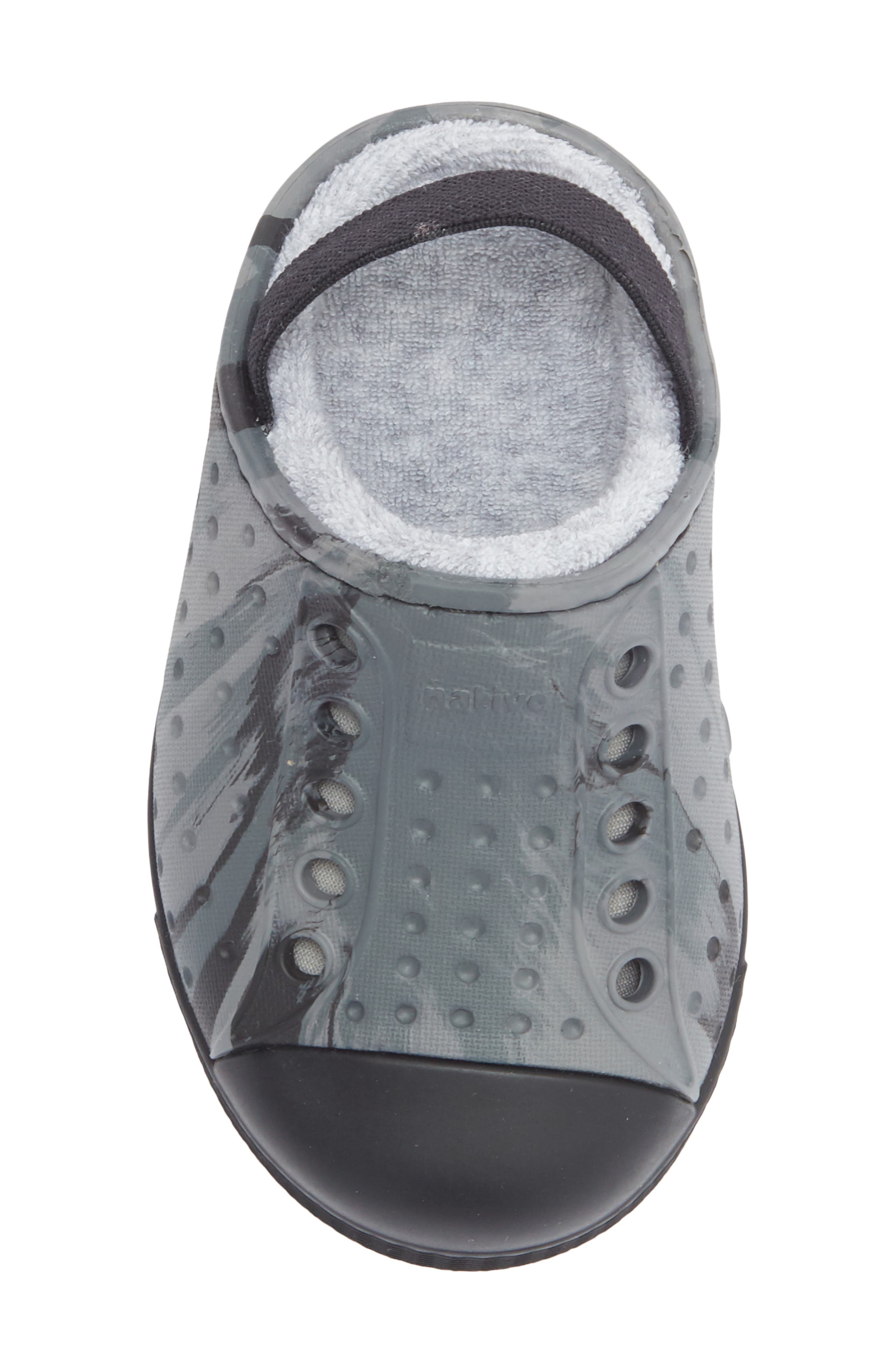Native Shoes Kids' Jefferson French Terry Clog, Alternate, color, Gravity Grey Marble/ Black