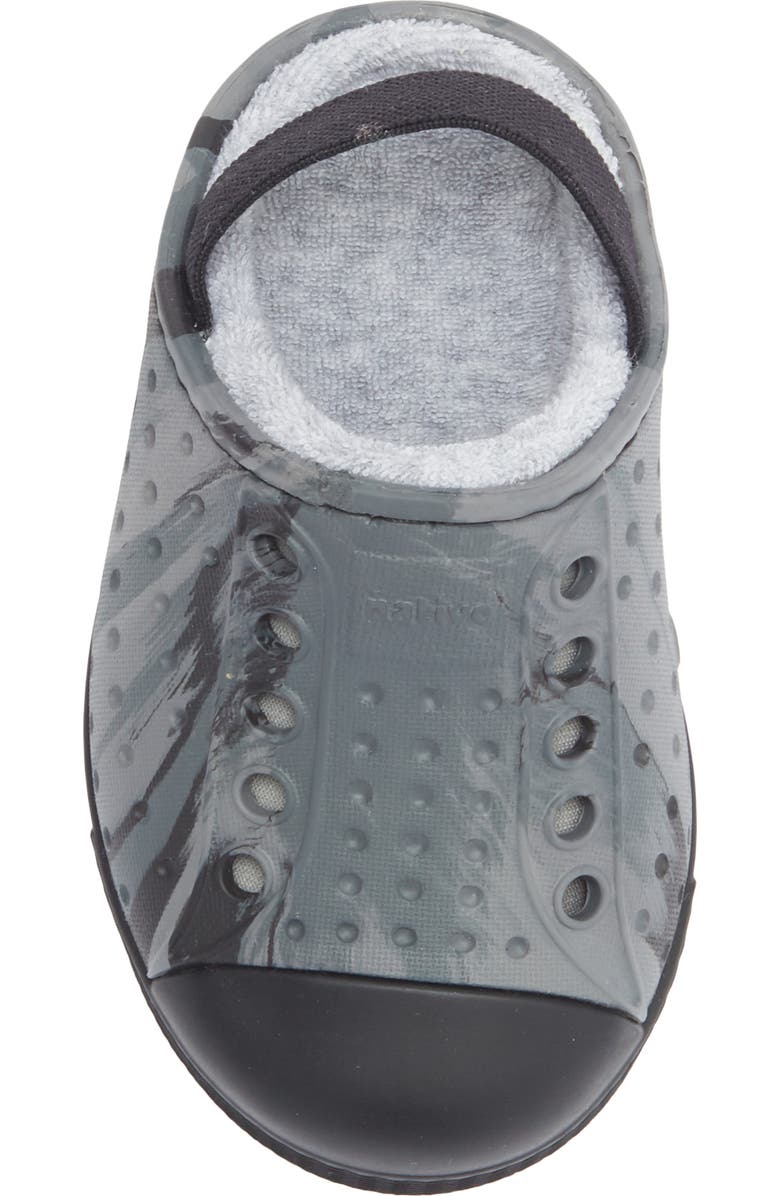 Native Shoes Kids' Jefferson French Terry Clog, Alternate, color, Gravity Grey Marble/ Black