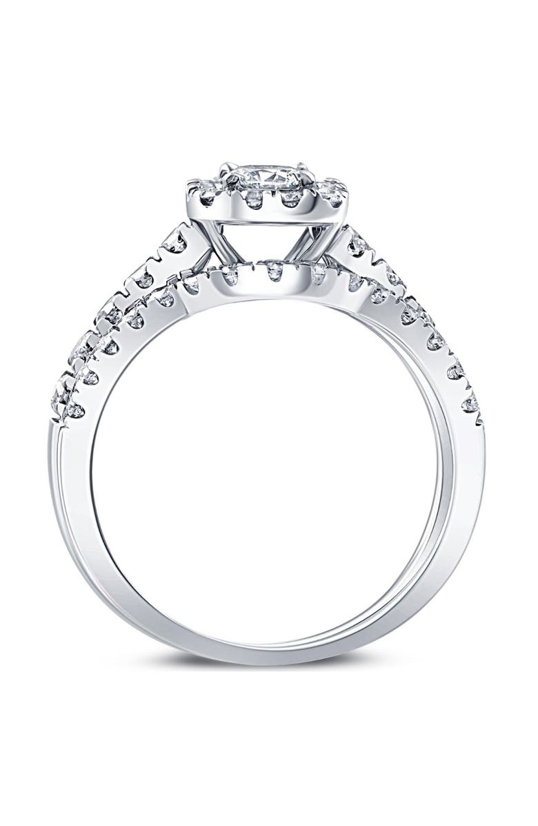 Bliss Diamond 3/4Ct Cushion Halo Diamond Engagement Wedding Ring Set Gold Lab Grown, Alternate, color, 