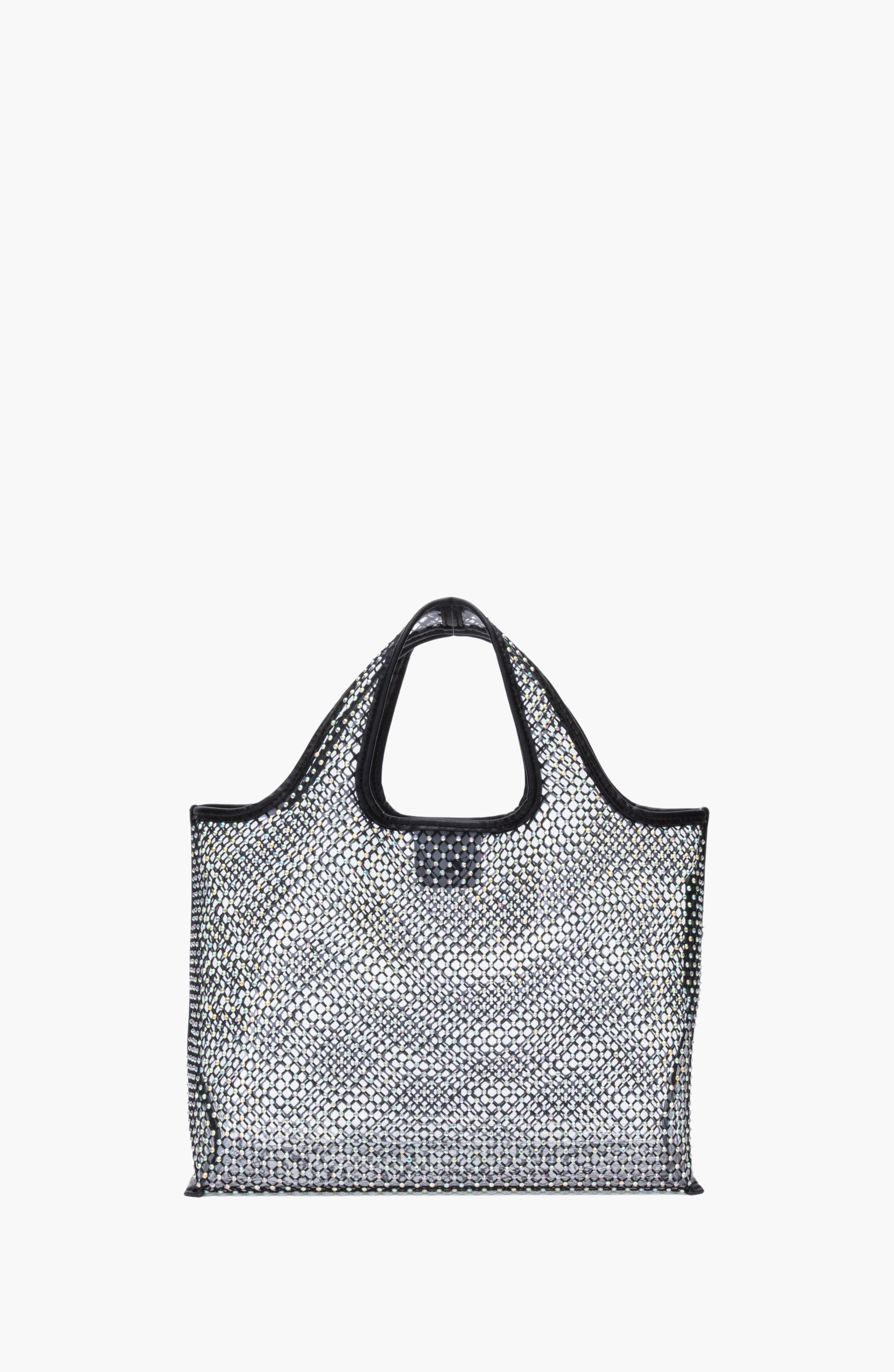 3.1 Phillip Lim Crystal Mesh Mini Market Tote Bag, Alternate, color, Black
