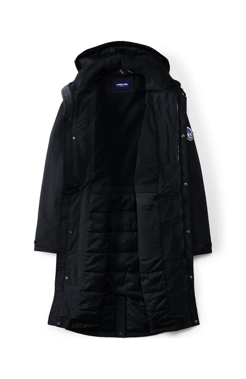 Lands' End Squall Waterproof Insulated Winter Stadium Coat In Black