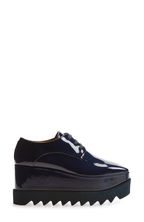 Stella Mccartney Sneakelyse Patent Platform Sneaker In Blue