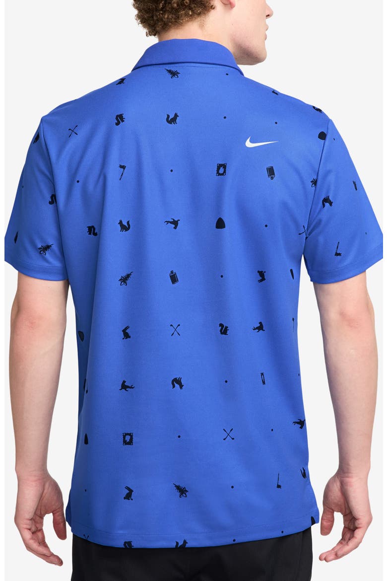 Icon Print Dri-FIT Golf Polo, Alternate, color, HYPER ROYAL/ WHITE