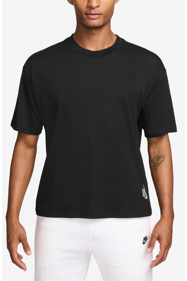 Essential Cotton Boxy T-Shirt, Main, color, BLACK