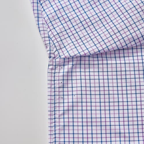Regent Row Big And Tall Stanton Shirt Long Sleeve Button Down In Purple-pink-check