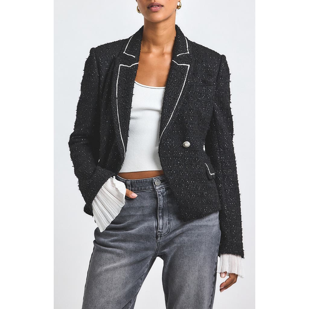 Derek Lam 10 Crosby Estelise Galaxy Tweed Blazer In Multi