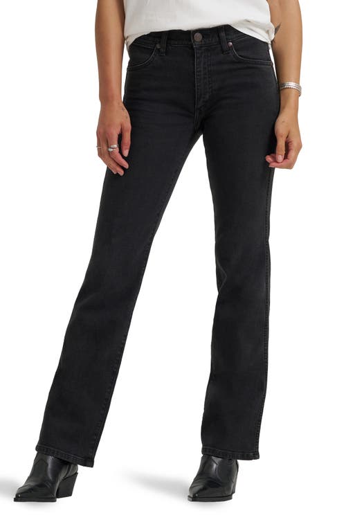 Wrangler Wrancher Mid Rise Bootcut Jeans In Black