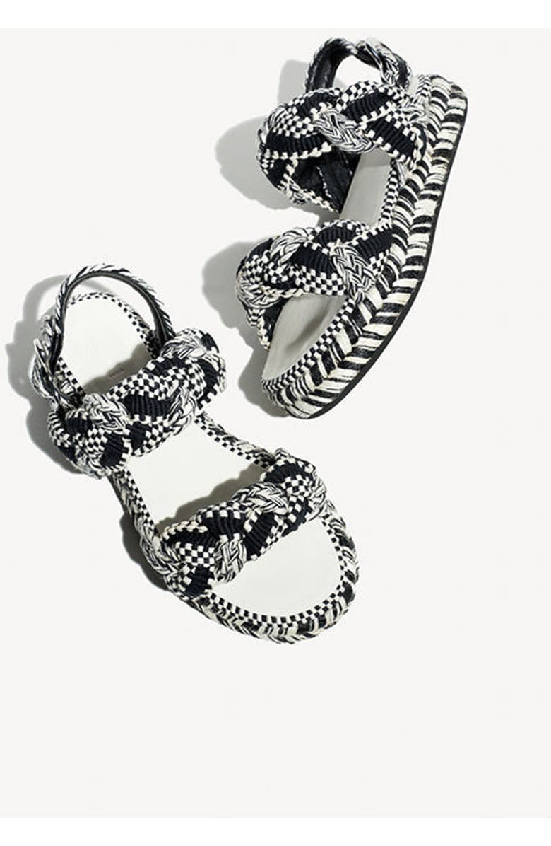 Amambaih Maria Sandals, Alternate, color, Ivory-Black