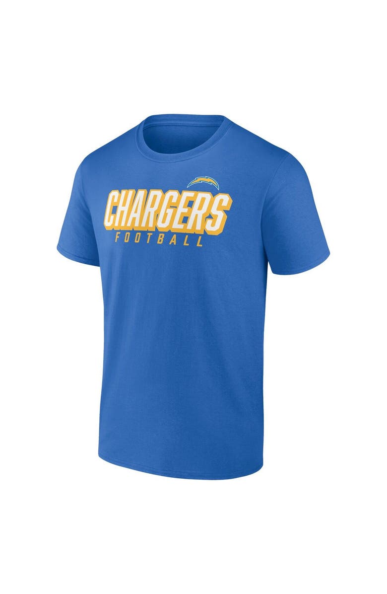 FANATICS Men's Fanatics Branded Powder Blue/Gold Los Angeles Chargers Player Pack T-Shirt Combo Set, Alternate, color,