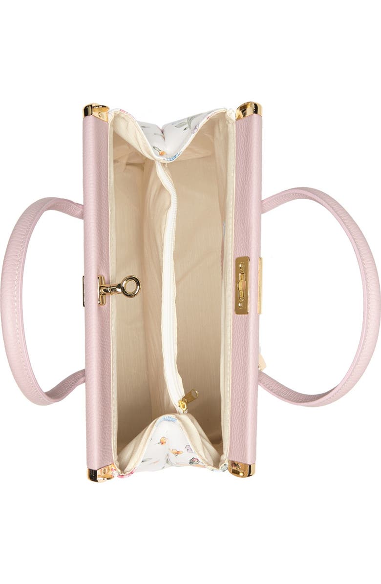 RENATA CORSI Floral Leather Shoulder Bag, Alternate, color,