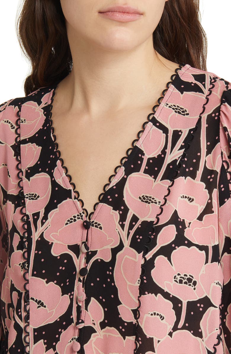 Ted Baker London Stephii V-Neck Blouse, Alternate, color, 