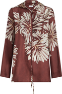 Brunello Cucinelli Bloom print pongee shirt