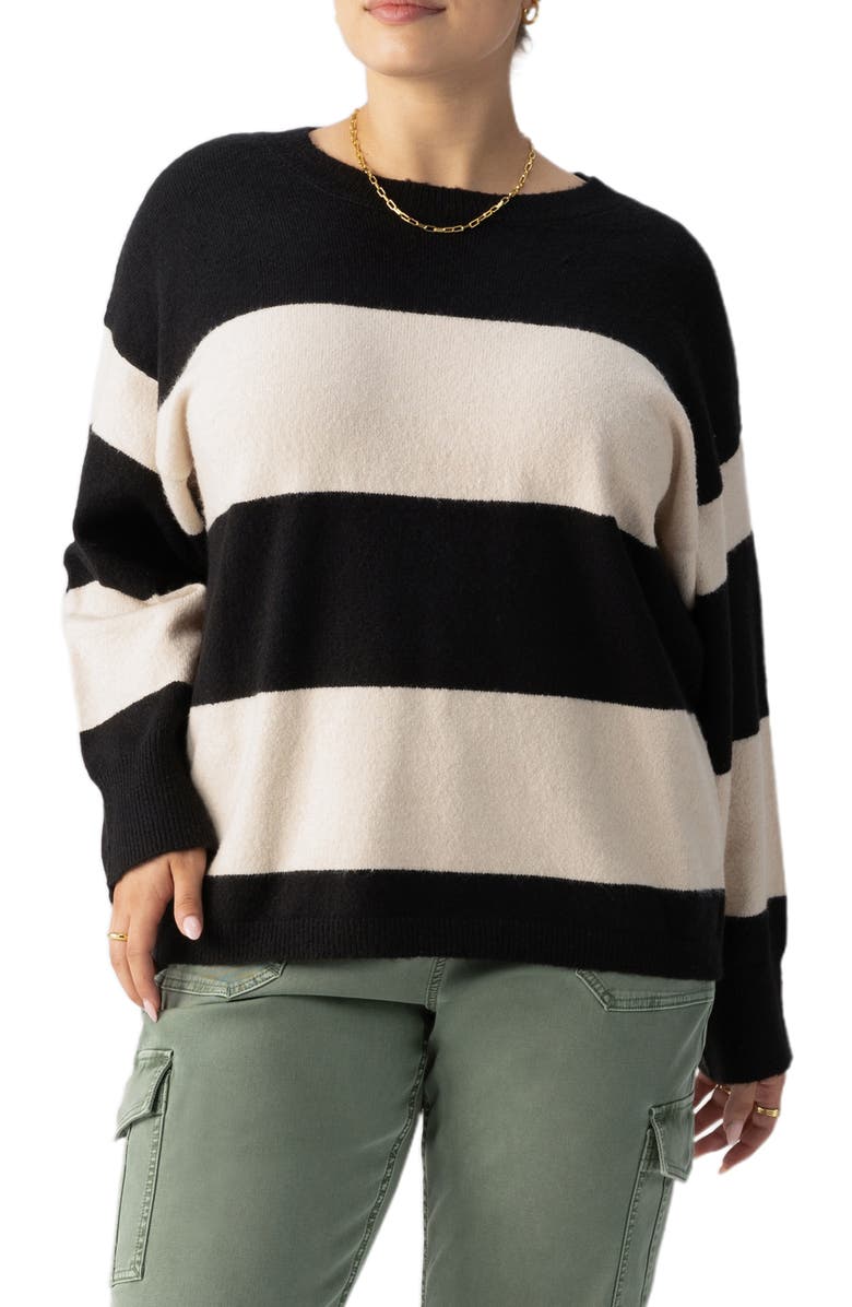 Sanctuary Cuddle Up Stripe Sweater, Main, color, 
