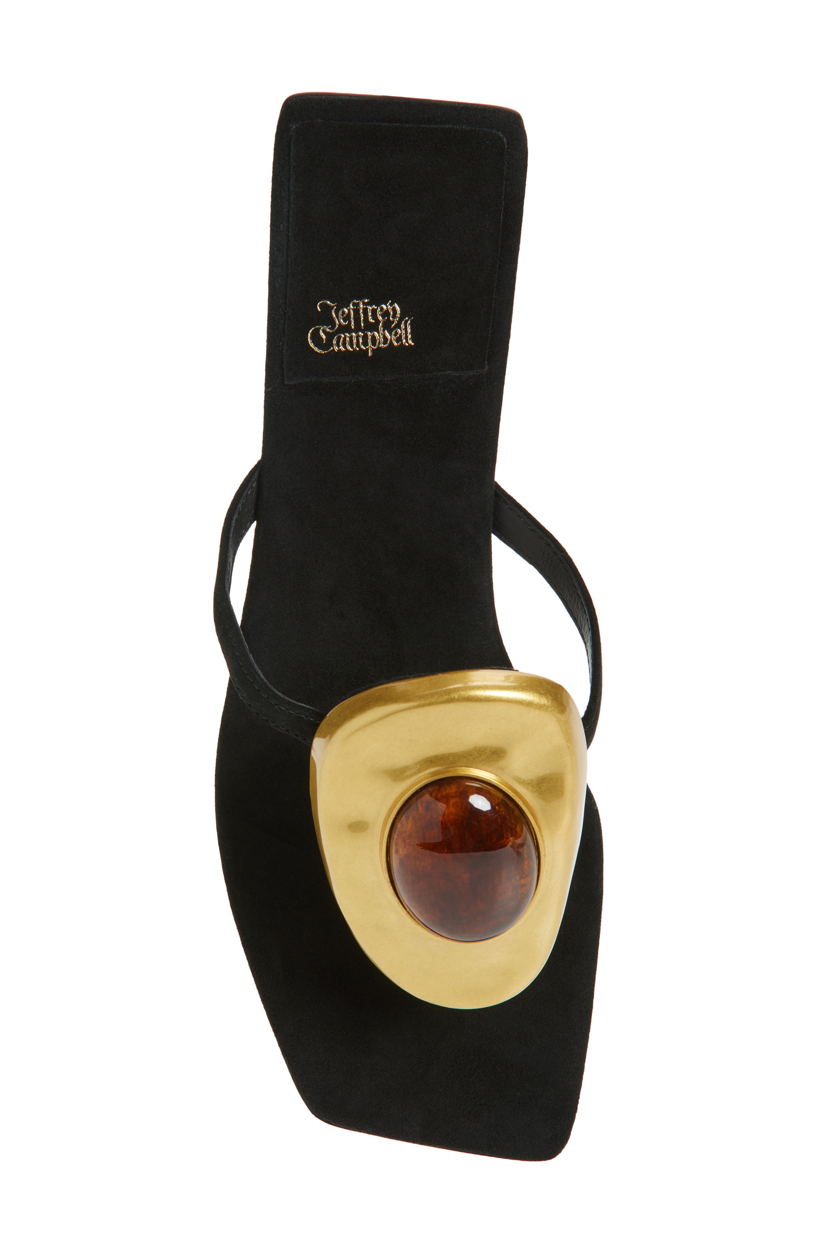 Jeffrey Campbell Bazaar Flip Flop, Alternate, color, Black Suede Tortoise